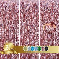 Cortinas com franjas TONIFUL Metallic Tinsel Foil Rose Gold x3 Cortinas com franjas TONIFUL Metallic Tinsel Foil Rose Gold x3