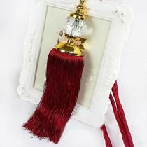 Cortinas cortinas vermelho-púrpura gravata única costas cordão de cortina borla sala de estar janela kit de decoração de casa único Cortinas cortinas vermelho-púrpura gravata única costas cordão de cortina borla sala de estar janela kit de decoração de casa único