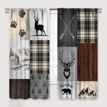Cortinas Cyness Rustic Carbin Deer Bear Elk Moose 105x137cm Cortinas Cyness Rustic Carbin Deer Bear Elk Moose 105x137cm