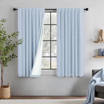 Cortinas DANCURTON Baby Blue Linen Blackout 115x114cm 2 painéis Cortinas DANCURTON Baby Blue Linen Blackout 115x114cm 2 painéis