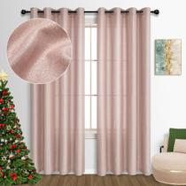 Cortinas DANCURTON Pink Sheer 274 cm de comprimento, 2 painéis para sala de estar Cortinas DANCURTON Pink Sheer 274 cm de comprimento, 2 painéis para sala de estar