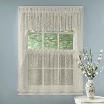 Cortinas de Cozinha Sweet Home Collection Priscilla Ivory - Conjunto