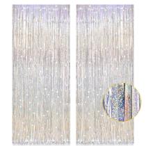 Cortinas de franja PIGETALE Silver Metallic Tinsel Foil x2 1m x 2,5 m