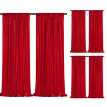 Cortinas de fundo de lantejoulas SoarDream Red 60x240cm 6 peças Cortinas de fundo de lantejoulas SoarDream Red 60x240cm 6 peças
