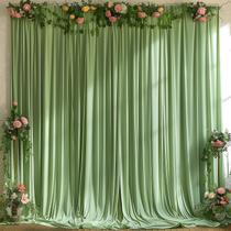 Cortinas de fundo EMHOLDBU Sage Green 3x3m para festas x2