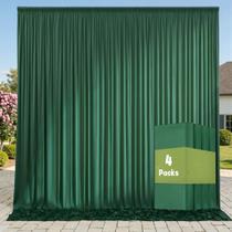 Cortinas de fundo NSSONBEN Wrinkle Free Hunter Green 20x10 pés Cortinas de fundo NSSONBEN Wrinkle Free Hunter Green 20x10 pés