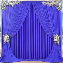 Cortinas de fundo PARTISKY Royal Blue 4x3m poliéster Cortinas de fundo PARTISKY Royal Blue 4x3m poliéster