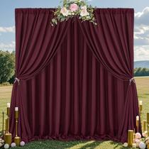 Cortinas de fundo SoarDream Burgundy 4 painéis de 1,5x3m de poliéster Cortinas de fundo SoarDream Burgundy 4 painéis de 1,5x3m de poliéster