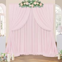 Cortinas de fundo SoarDream Pink Poliéster 1,5 m x 3 m 4 painéis Cortinas de fundo SoarDream Pink Poliéster 1,5 m x 3 m 4 painéis