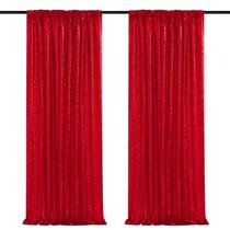 Cortinas de fundo SoarDream Red Sequin 60x240cm 2 peças Cortinas de fundo SoarDream Red Sequin 60x240cm 2 peças