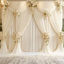 Cortinas de fundo Tao-Ge Champagne sem rugas 6x4m Cortinas de fundo Tao-Ge Champagne sem rugas 6x4m
