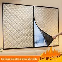 Cortinas De Inverno Isoladas E À Prova De Vento Com Zíper, Protetores De Janela À Prova De Frio E
