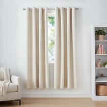 Cortinas de janela Amazon Basics Room Darkening 213x213cm Bege