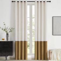 Cortinas de janela BULBUL Color Block Velvet 213 cm Cream Set 2