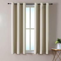 Cortinas de janela ChrisDowa Small 127 cm de comprimento, quarto bege Cortinas de janela ChrisDowa Small 127 cm de comprimento, quarto bege