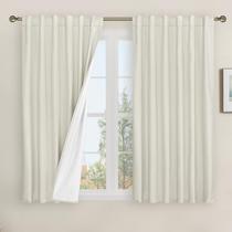 Cortinas de janela LAMIT Linen Full Blackout 132x137cm Ivory