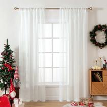 Cortinas de janela MIULEE Solid Color Sheer 54x108 polegadas Ivory Cortinas de janela MIULEE Solid Color Sheer 54x108 polegadas Ivory