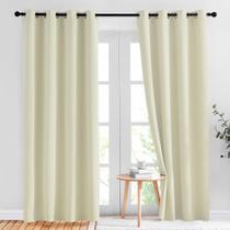 Cortinas de janela NICETOWN Light Block 213x213cm Bege 1 par