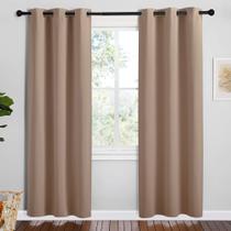 Cortinas de janela NICETOWN Short Cappuccino 42x78in, conjunto de 2