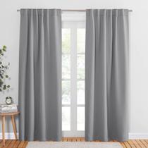 Cortinas de janela PONY DANCE Blackout 213x213cm Prata Cinza 2P