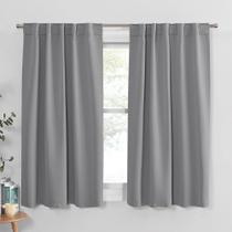 Cortinas de janela PONY DANCE Blackout 42x160cm Prata Cinza x2