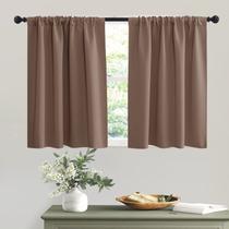 Cortinas de janela RYB HOME Blackout 42x36cm Mocha (2 painéis)