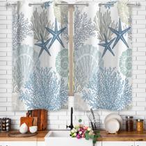 Cortinas de janela Tritard Coastal Kitchen 26x36cm Conjunto de 2 painéis