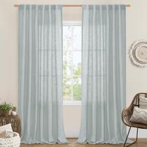 Cortinas de linho LAMIT misturadas para quarto (132x213cm), 2 painéis