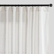 Cortinas de linho listrado jinchan com 214 cm de comprimento para sala de estar cinza Cortinas de linho listrado jinchan com 214 cm de comprimento para sala de estar cinza