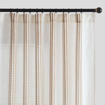 Cortinas de linho listrado jinchan com 229 cm de comprimento para sala de estar Cortinas de linho listrado jinchan com 229 cm de comprimento para sala de estar