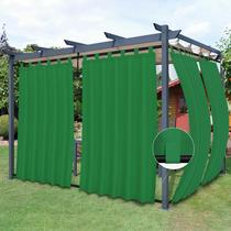 Cortinas de pátio externas, fáceis de usar, removíveis, com aba, verde Cortinas de pátio externas, fáceis de usar, removíveis, com aba, verde