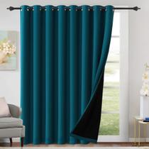Cortinas de pátio H.VERSAILTEX 100% Blackout W100 x L213cm Dark Teal