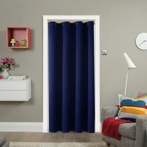 Cortinas de porta Blackout ChrisDowa Navy Blue 86x203cm 1 painel Cortinas de porta Blackout ChrisDowa Navy Blue 86x203cm 1 painel