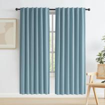 Cortinas de porta Blackout KEQIAOSUOCAI 100% linho 50x200cm azuis