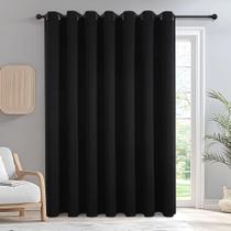 Cortinas de porta deslizantes Blackout IGEMAEVE pretas com 214 cm de comprimento Cortinas de porta deslizantes Blackout IGEMAEVE pretas com 214 cm de comprimento