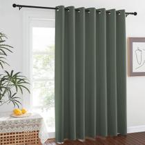Cortinas de porta deslizantes Blackout NICETOWN 100x213cm Dark Mallard