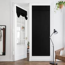 Cortinas de porta francesas HOMEIDEAS Black Privacy Blackout 66x203cm Cortinas de porta francesas HOMEIDEAS Black Privacy Blackout 66x203cm