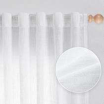 Cortinas de porta francesas MYSKY HOME White Cotton Sheer 50x72, 2 unidades