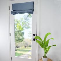 Cortinas de porta WDFour Four Side Room Darkening Stone Blue