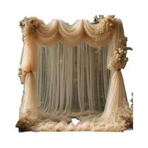 Cortinas De Tule Transparente Para Teto, Decoração De Arco De Casamento, Tecido Transparente Para
