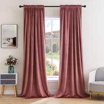 Cortinas de Veludo MIULEE Rosa Poeira - 240x245cm (Conjunto com 2)