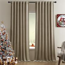 Cortinas de Veludo Timeper - Taupe - 120cm x 300cm (2 Painéis)
