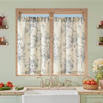 Cortinas de Ventana jinchan Rústicas con Estampado Floral para Cocina 90x60 cm 2 Paneles