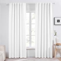 Cortinas Deconovo Solid Room Darkening Thermal, 2 painéis, brancas Cortinas Deconovo Solid Room Darkening Thermal, 2 painéis, brancas
