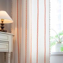 Cortinas Deeprove Rust Orange Boho 244cm de comprimento W52 x L244cm