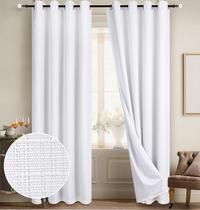 Cortinas Diraysid 100% Blackout White Linen W132 x L241cm 2P
