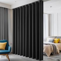 Cortinas divisórias de quarto Hoeflife Blackout Ceiling Track Black Cortinas divisórias de quarto Hoeflife Blackout Ceiling Track Black