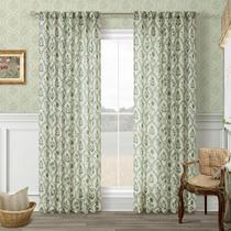Cortinas: DOIS PAINÉIS, verde, floral, linho, 214 cm, comprimento, 2 painéis Cortinas: DOIS PAINÉIS, verde, floral, linho, 214 cm, comprimento, 2 painéis