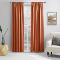 Cortinas DONREN Backdrop com isolamento térmico laranja queimado 1,5x2,4m