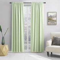 Cortinas DONREN Light Green Blackout 244 cm de comprimento Sala de estar Cortinas DONREN Light Green Blackout 244 cm de comprimento Sala de estar